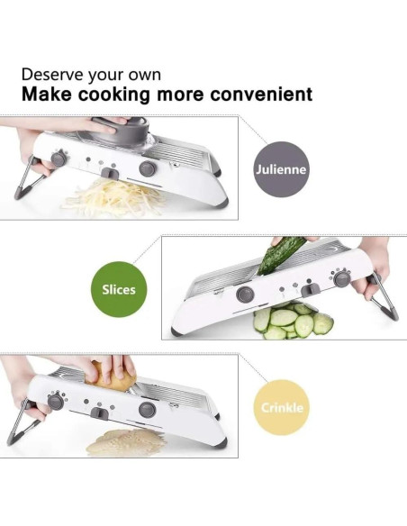 Cortador de Mandolina Ajustable KeKee 18 Tipos Acero Inoxidable