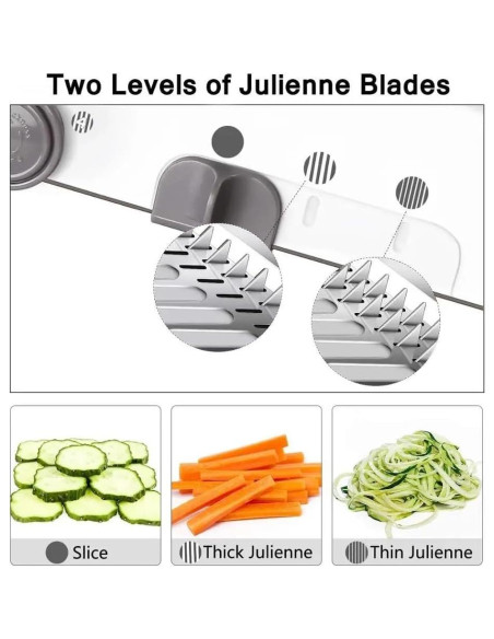 Cortador de Mandolina Ajustable KeKee 18 Tipos Acero Inoxidable