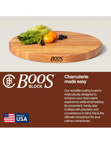 Tabla de Cortar Redonda John Boos R-Board 45.72cm Arce Reversible