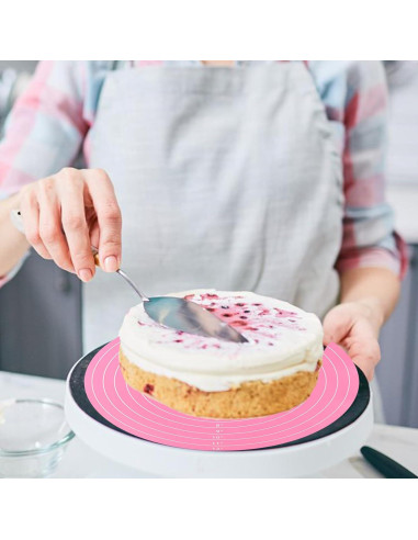 2 Tapetes de Silicona Rosa 30 cm para Hornear Pasteles SynHHergyx