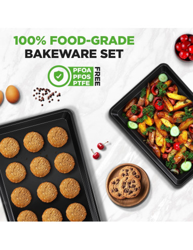 Juego de 2 Bandejas para Hornear Antiadherentes NutriChef