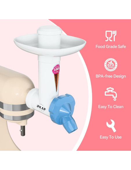 Fabricante de Helado de Frutas Congeladas IFKAF para KitchenAid