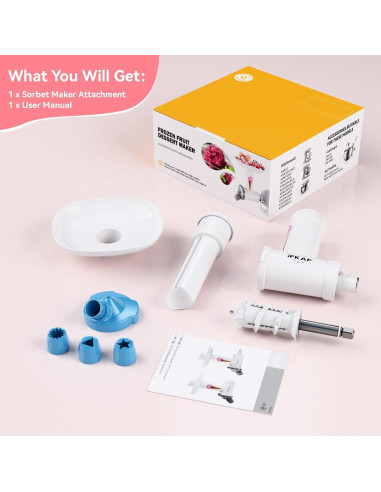 Fabricante de Helado de Frutas Congeladas IFKAF para KitchenAid