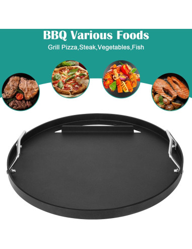 Plancha de Acero al Carbono EasiBBQ 44.45 cm para Parrillas Weber