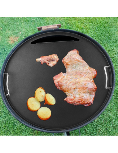 Plancha de Acero al Carbono EasiBBQ 44.45 cm para Parrillas Weber