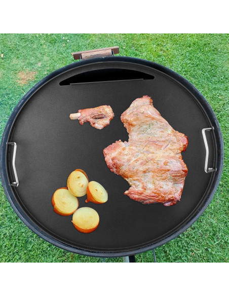 Plancha de Acero al Carbono EasiBBQ 44.45 cm para Parrillas Weber
