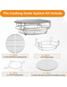 Kit de Reemplazo Parrilla Kamado Joe 18" Acero Inoxidable 6 Piezas 2