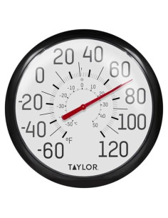 Termómetro de Pared Taylor Grande y Audaz 33.66 cm Negro