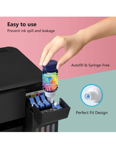 Tinta de Sublimación 600ML LNKCOS para Impresoras ET-8500 ET-8550