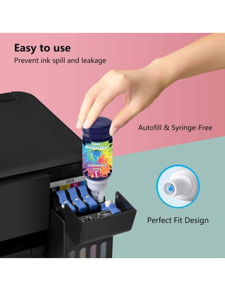 Tinta de Sublimación 600ML LNKCOS para Impresoras ET-8500 ET-8550