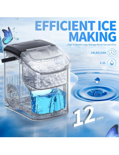 Fabricador de Hielo Nugget Antarctic Star HZB-15N 15.42kg/día 2