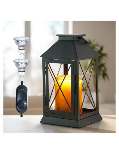 Lámpara Calentadora de Velas Aaffkaa Negra con Temporizador