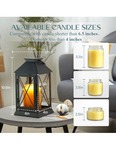 Lámpara Calentadora de Velas Aaffkaa Negra con Temporizador