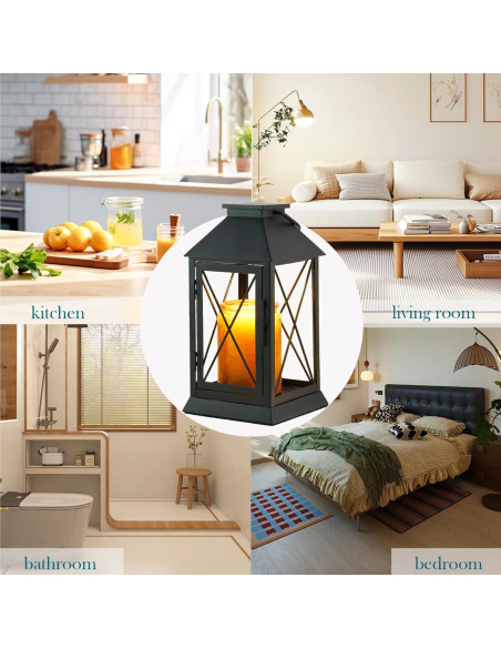 Lámpara Calentadora de Velas Aaffkaa Negra con Temporizador