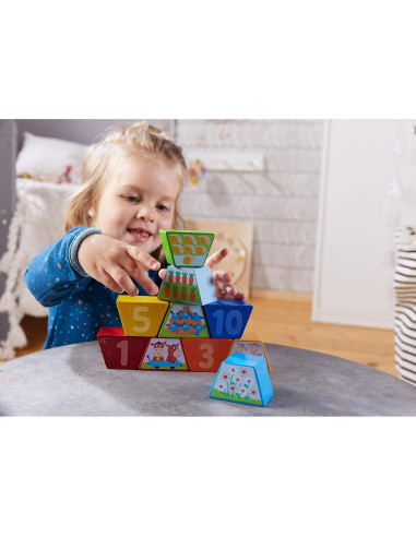 Bloques de Madera HABA Granja para Contar y Apilar 10 Piezas