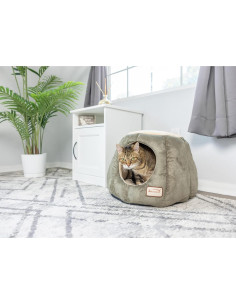 Cama para Gato Armarkat C30HML Verde Laurel y Beige 2