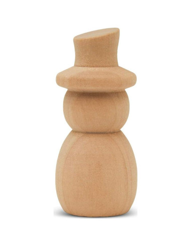 Muñecos de Nieve de Madera Woodpeckers 6.98 cm, Paquete de 25
