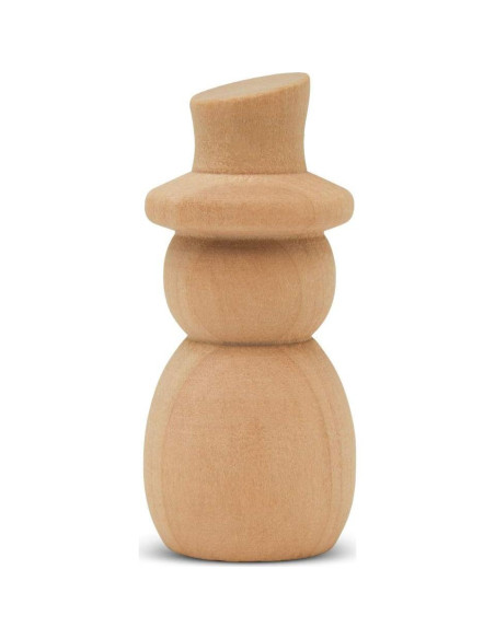 Muñecos de Nieve de Madera Woodpeckers 6.98 cm, Paquete de 25