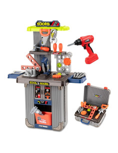 Banco de herramientas POFJOEQ 3-en-1 STEM para niños 3-5 años