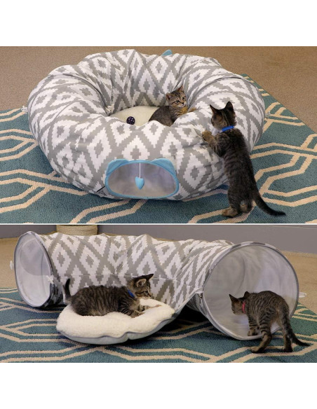 Cama Túnel para Gatos Kitty City 96.5x30.5cm Blanco Cama Túnel para Gatos Kitty City 96.5x30.5cm Blanco