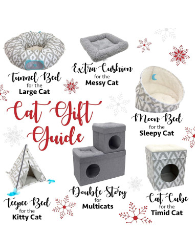 Cama Túnel para Gatos Kitty City 96.5x30.5cm Blanco