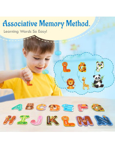 Letras Magnéticas Soarly 26 Piezas Alfabeto Animales para Niños 2