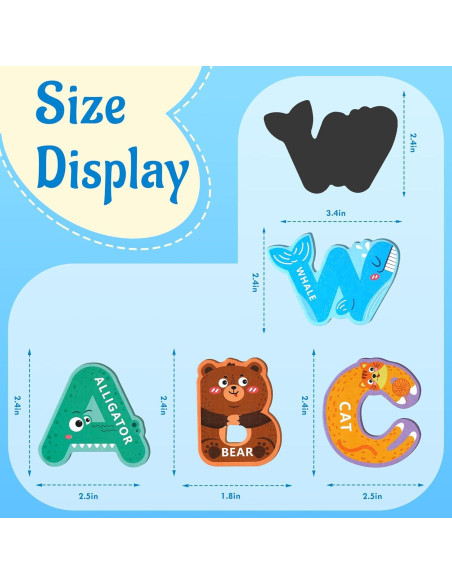 Letras Magnéticas Soarly 26 Piezas Alfabeto Animales para Niños