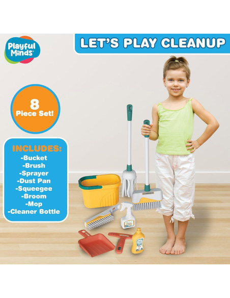 Juego de Limpieza 8 Piezas Playful Minds para Niños 3-5 Años