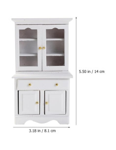 Estantería Miniatura de Madera NUOBESTY 1:12 para Casa de Muñecas 2