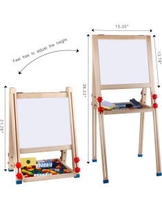 Caballete de Arte de Madera Potamish Doble Cara Ajustable 2