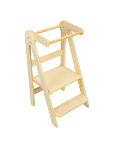 Torre de Aprendizaje Plegable sxvbdway Beige para Niños 12-72 Meses
