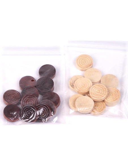 24 Piezas de Damas de Madera Ldabrye - Juego Clásico