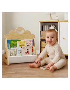Estantería de Libros de Madera Montessori para Niños
