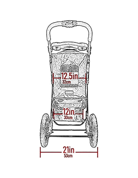 Carrito de Mascotas Pet Gear No-Zip NV para Gatos y Perros, Plegable