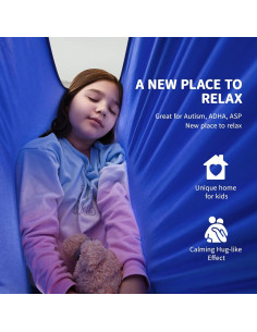 Columpio Sensorial Interior OUTREE Azul con Gancho 360 2