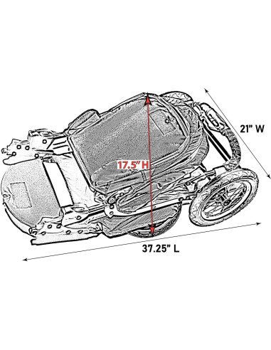 Carrito de Mascotas Pet Gear No-Zip NV para Gatos y Perros, Plegable