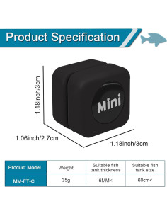 Limpiador Magnético de Acuario NASOFIR 30x30mm para Vidrio 2