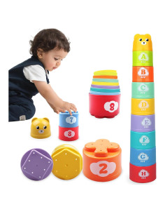 Juego de Tazas Apilables Coloridas Victob para Bebés