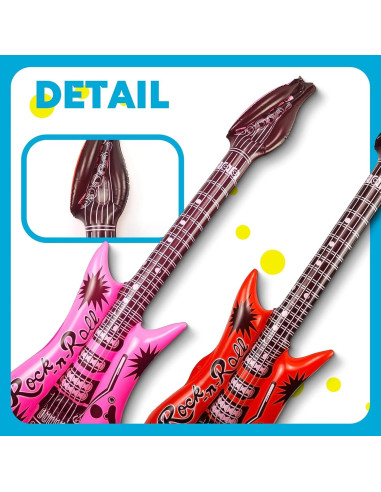 Set de Juguetes Inflables para Fiesta - Guitarras, Micrófonos y Boombox