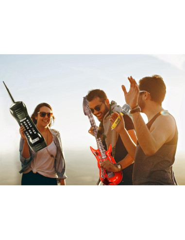 Set de Juguetes Inflables para Fiesta - Guitarras, Micrófonos y Boombox