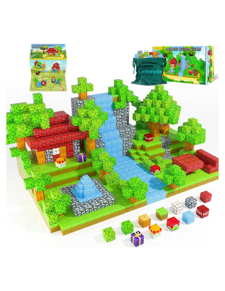 Bloques Magnéticos Kinhzrude 120 Piezas Juguete Educativo STEM