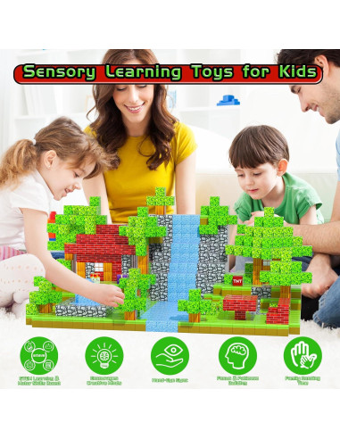 Bloques Magnéticos Kinhzrude 120 Piezas Juguete Educativo STEM