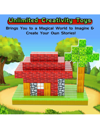 Bloques Magnéticos Kinhzrude 120 Piezas Juguete Educativo STEM