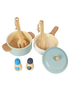 Juego de Utensilios de Cocina de Madera WoodenEdu 23.6x18.3cm