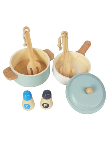 Juego de Utensilios de Cocina de Madera WoodenEdu 23.6x18.3cm