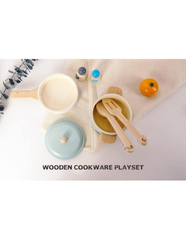 Juego de Utensilios de Cocina de Madera WoodenEdu 23.6x18.3cm
