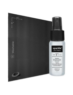 Kit Limpiador de Lentes OPTIPAK 30ml + Paño Microfibra Negro