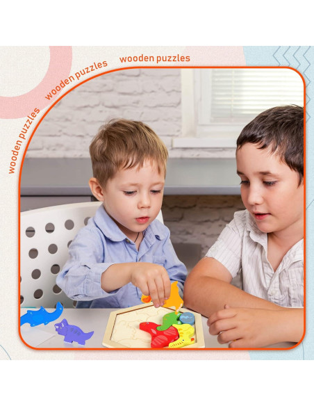 Paquete de 5 rompecabezas de madera Jerify para niños