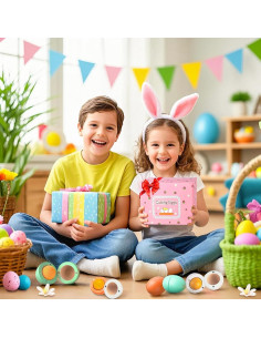 Juguete de Cocina de Madera WHOHOLL - Huevos de Pascua Magnéticos 2