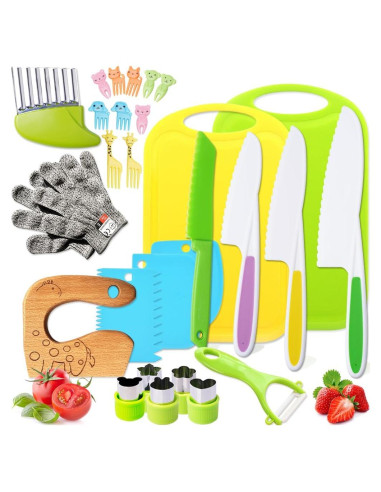 Juego de cuchillos seguros para niños Doiaz 29 piezas